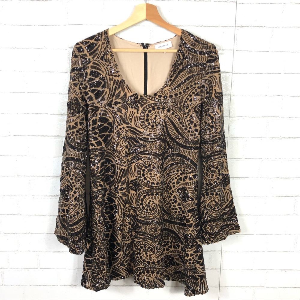 NEW Majorelle X REVOLVE Sequin Beaded Long Sleeve Dress
